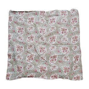 Pottery Barn Green & Pink Paisley Cotton Euro Pillow 30x30 Sham